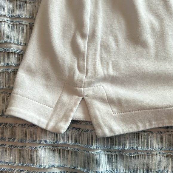 JJill Size M White 3/4 Length Sleeve Top With Buttons on the Shoulder - Picture 4 of 13